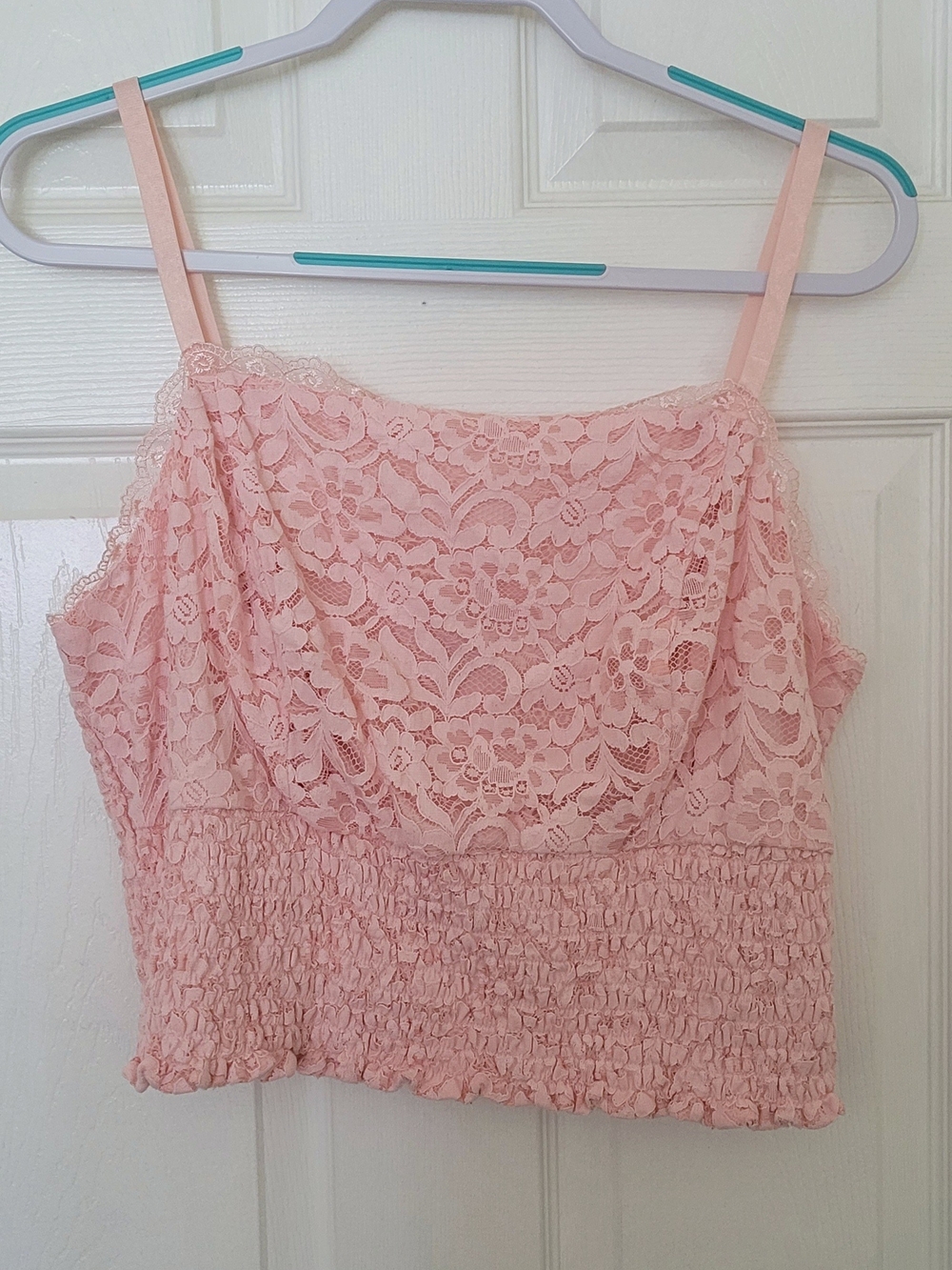 torrid Pink Lace Smocked Cami